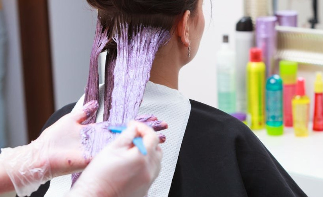 Процесс окрашивания блоранж